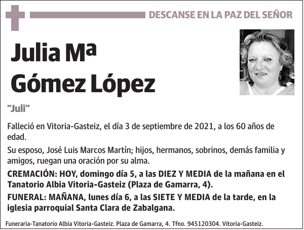 Julia Mª Gómez López