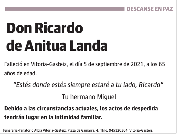 Ricardo de Anitua Landa