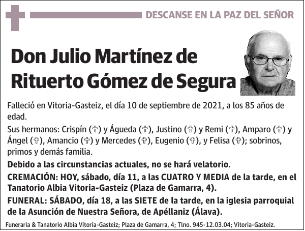 Julio Martínez de Rituerto Gómez de Segura