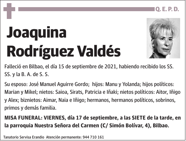 Joaquina Rodríguez Valdés