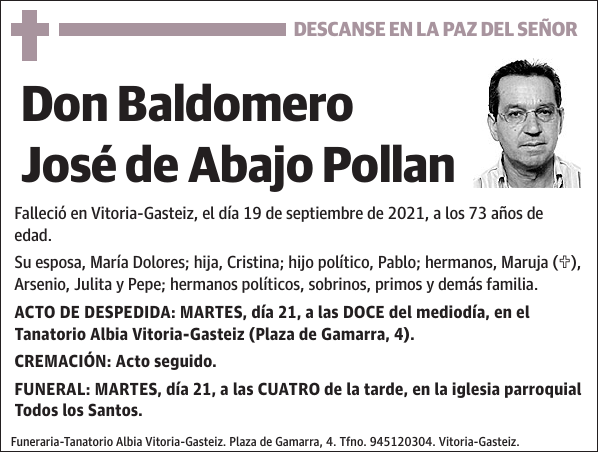 Baldomero José de Abajo Pollan