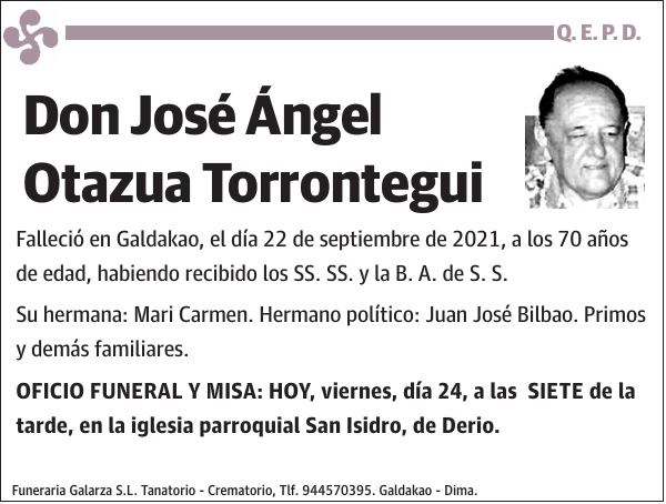 José Ángel Otazua Torrontegui