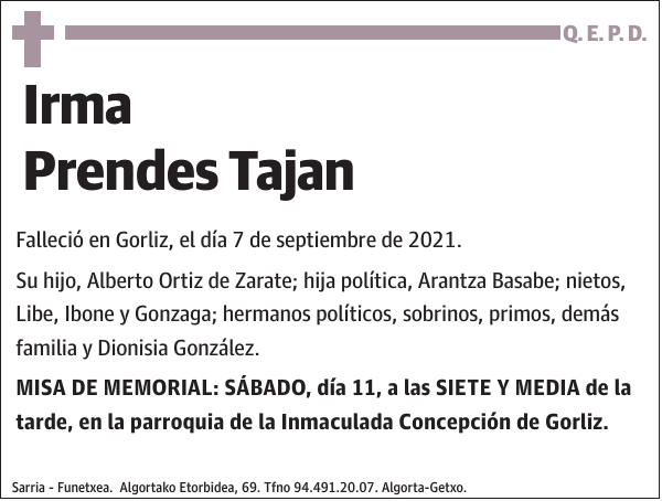 Irma Prendes Tajan