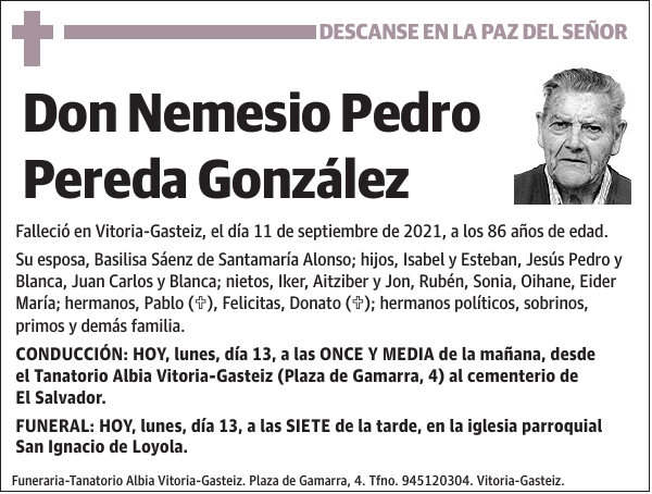 Nemesio Pedro Pereda González