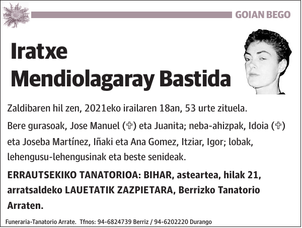 Iratxe Mendiolagaray Bastida