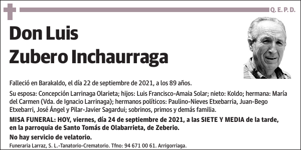 Luis Zubero Inchaurraga