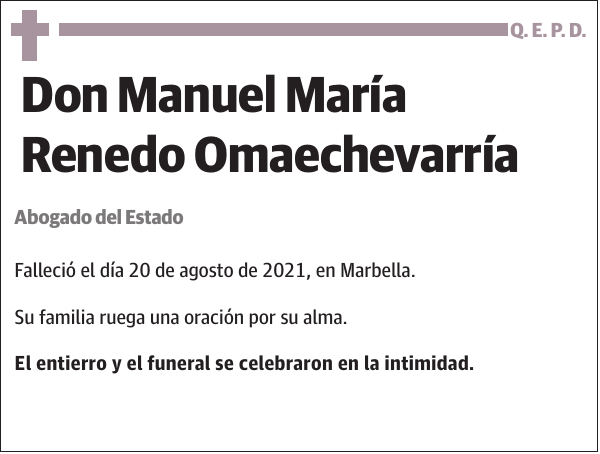 Manuel María Renedo Omaechevarría Abogado del Estado