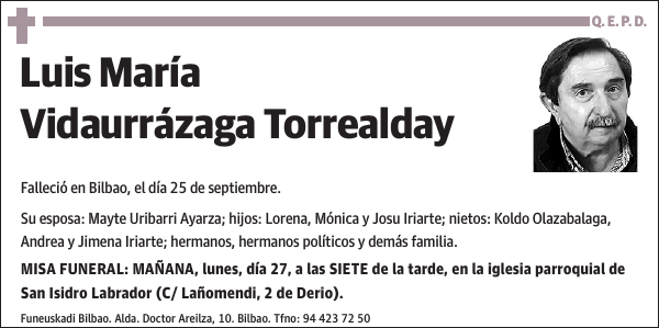 Luis María Vidaurrázaga Torrealday