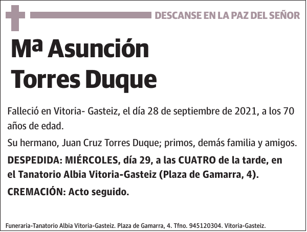 Mª Asunción Torres Duque