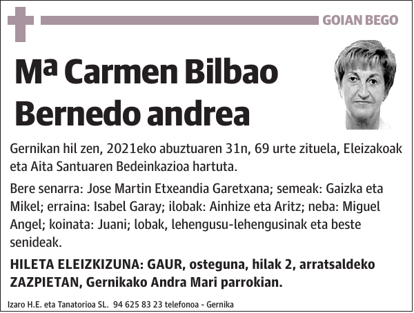 Mª Carmen Bilbao Bernedo