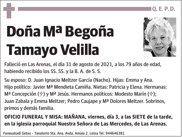 Mª Begoña Tamayo Velilla