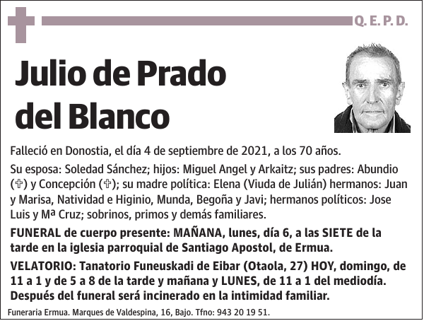 Julio de Prado del Blanco