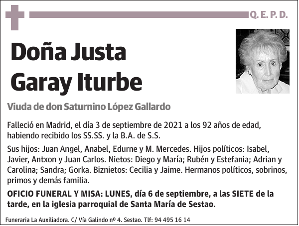 Justa Garay Iturbe