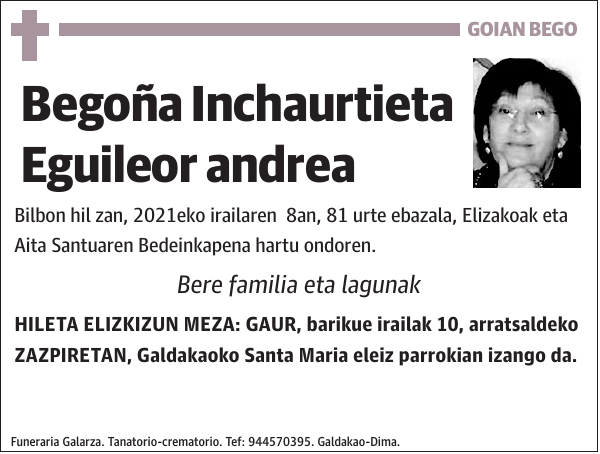 Begoña Inchaurtieta Eguileor