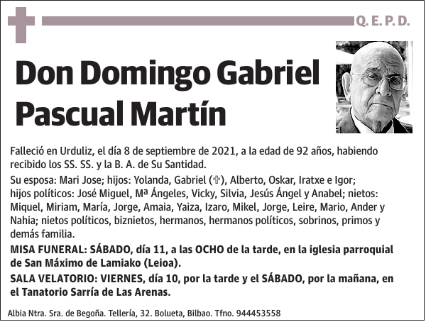 Domingo Gabriel Pascual Martín