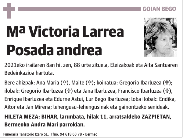 Mª Victoria Larrea Posada