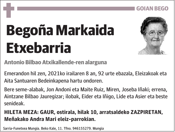 Begoña Markaida Etxebarria