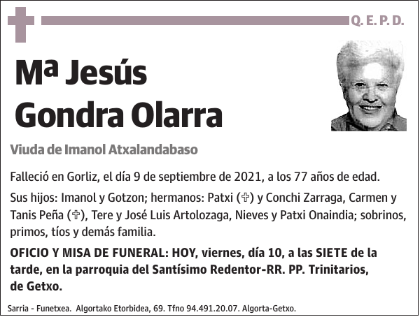 Mª Jesús Gondra Olarra