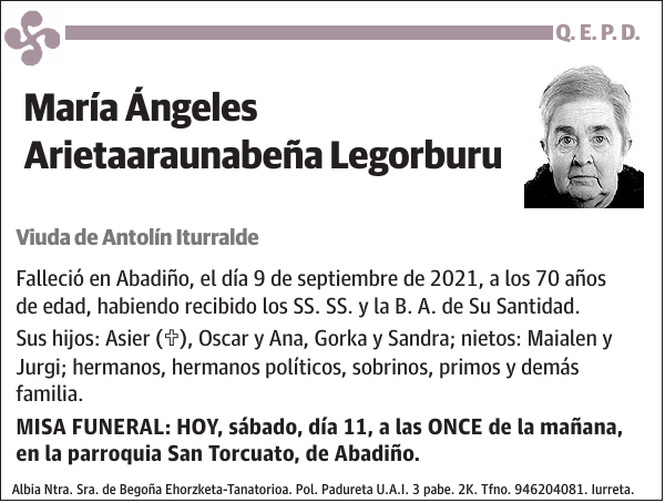 María Ángeles Arietaaraunabeña Legorburu