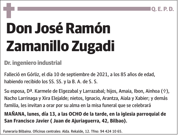 José Ramón Zamanillo Zugadi