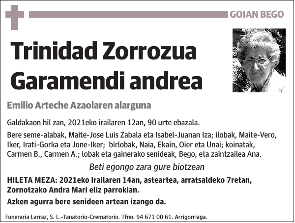 Trinidad Zorrozua Garamendi