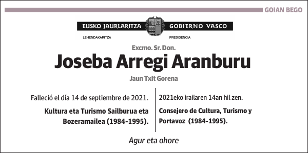 Joseba Arregi Aranburu