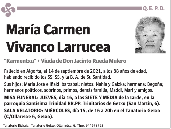 María Carmen Vivanco Larrucea