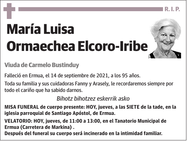 María Luisa Ormaechea Elcoro-Iribe