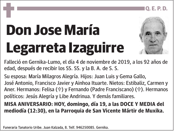 Jose María Legarreta Izaguirre