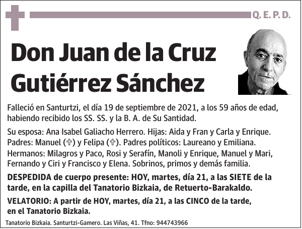 Juan de la Cruz Gutiérrez Sánchez