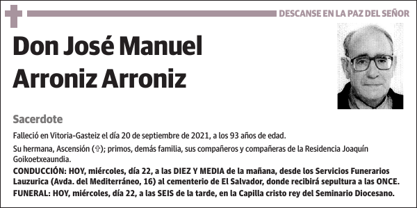 José Manuel Arroniz Arroniz