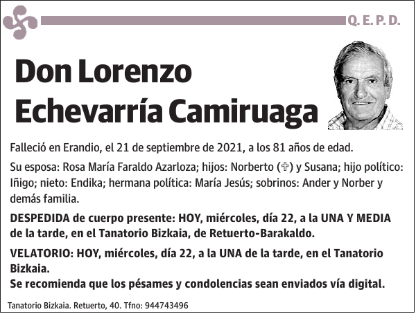 Lorenzo Echevarría Camiruaga