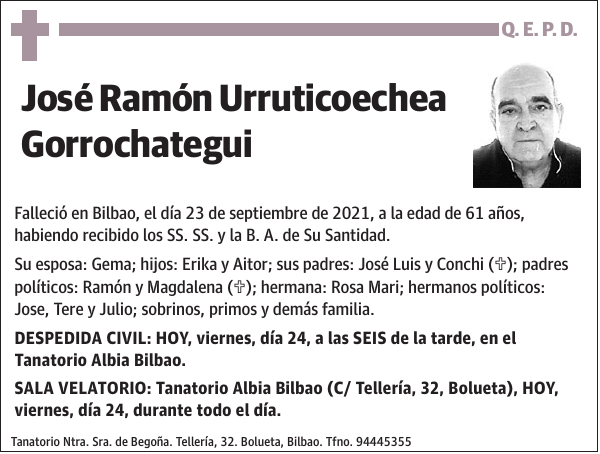 José Ramón Urruticoechea Gorrochategui