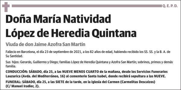 María Natividad López de Heredia Quintana