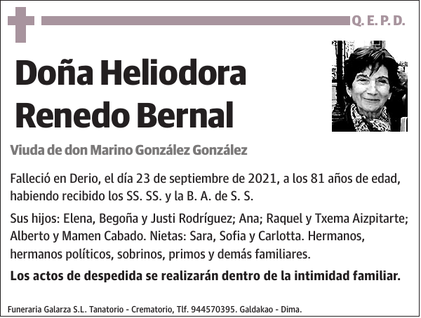 Heliodora Renedo Bernal