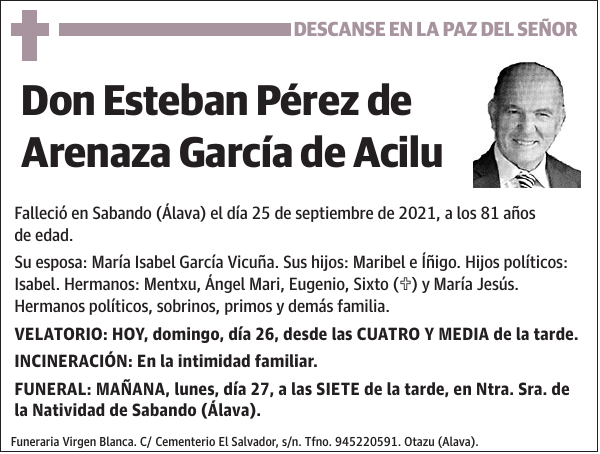 Esteban Pérez de Arenaza García de Acilu