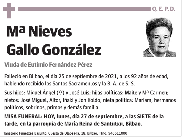 Mª Nieves Gallo González