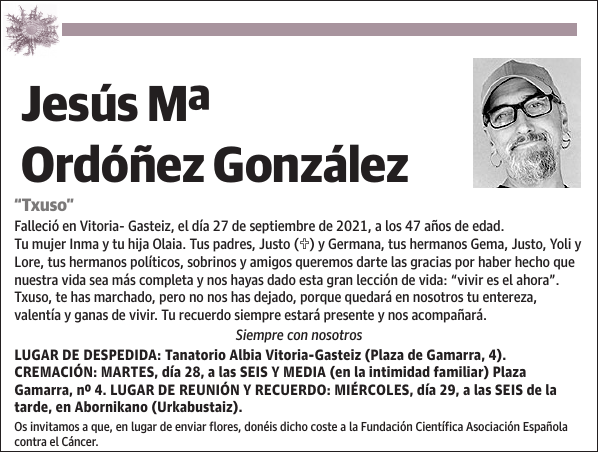 Jesús Mª Ordóñez González