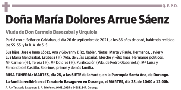 María Dolores Arrue Sáenz