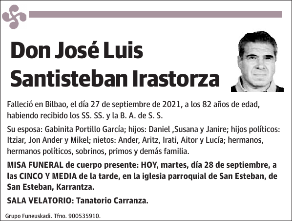 José Luis Santisteban Irastorza