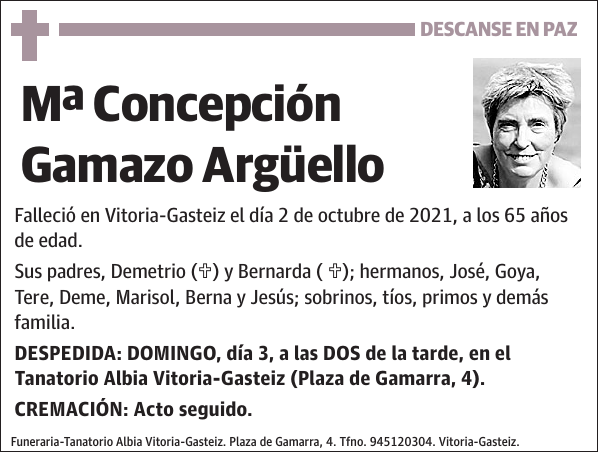 Mª Concepción Gamazo Argüello