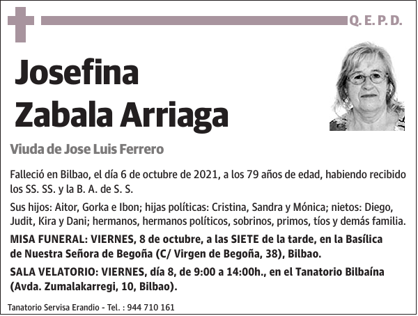 Josefina Zabala Arriaga