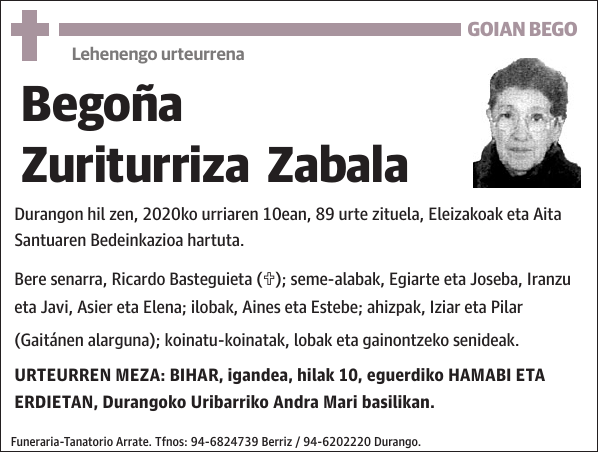 Begoña Zuriturriza Zabala