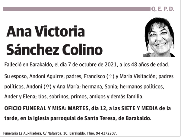 Ana Victoria Sánchez Colino