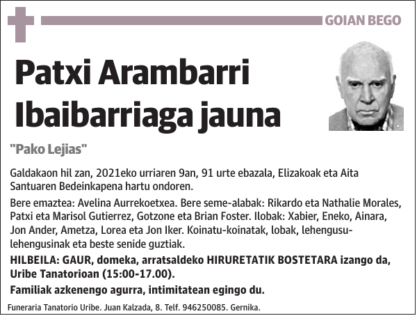 Patxi Arambarri Ibaibarriaga