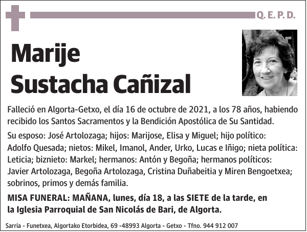 Marije Sustacha Cañizal