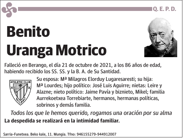 Benito Uranga Motrico