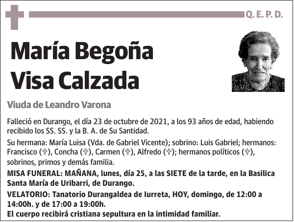 María Begoña Visa Calzada