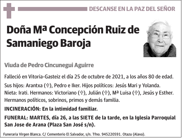 Mª Concepción Ruiz de Samaniego Baroja