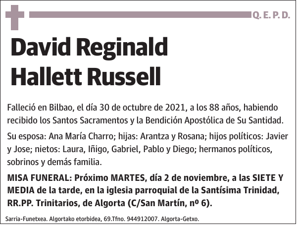 David Reginald Hallett Russell